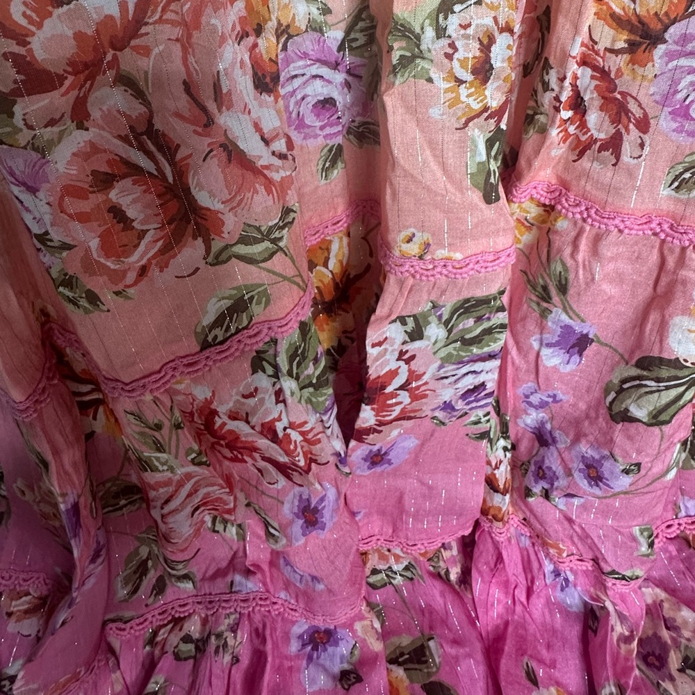 NWT Anthropologie x PQ Swim Tiered Ruffle Floral Maxi Dress XSP - Picture 11 of 13